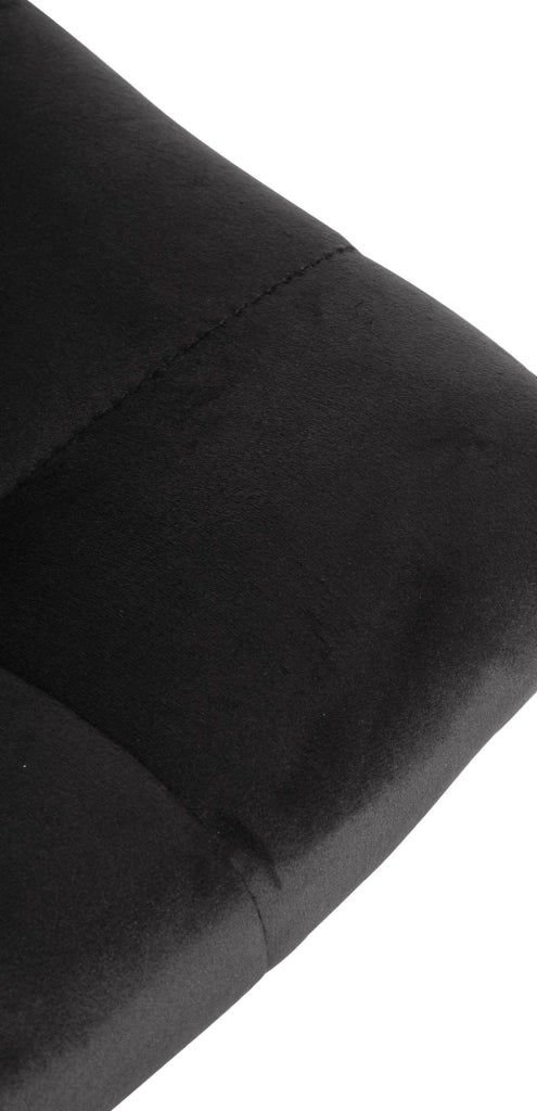 Sgabello Jerry Velvet nero,cromo
