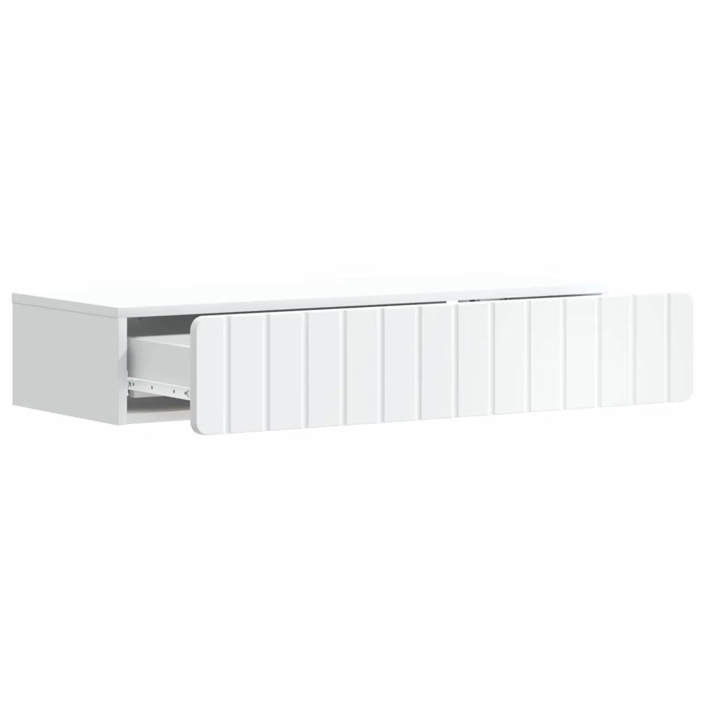 Tavolino da Parete Laterale Bianco 87,5 x 34,5 x 17 cm 898325
