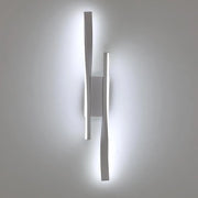 Lampada da parete moderna per interni - 16 W, 1800 lumen, 6500 K, lunga illuminazione da parete creativa per camera da letto, soggiorno, corridoio, scale - bianca, 42 cm
