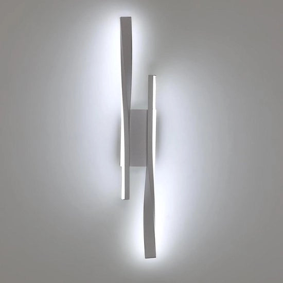 Lampada da parete moderna per interni - 16 W, 1800 lumen, 6500 K, lunga illuminazione da parete creativa per camera da letto, soggiorno, corridoio, scale - bianca, 42 cm