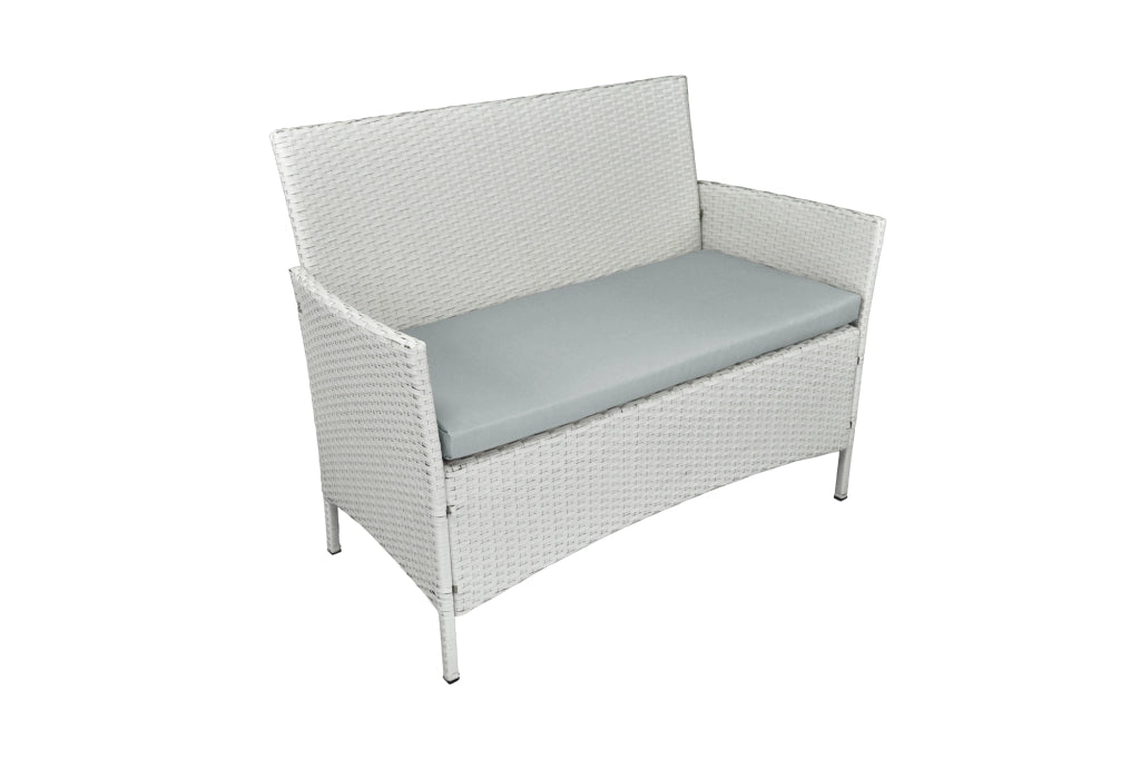 Salotto da giardino in rattan, set di divani da esterno in polyrattan bianco - Erica - RT-E08ZB