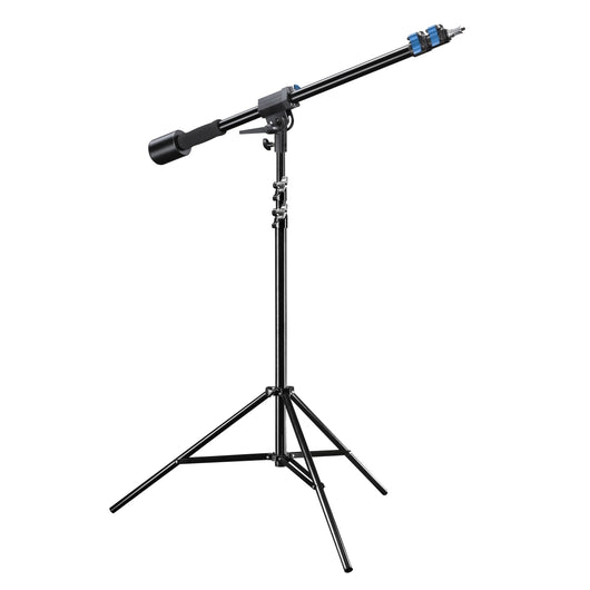 Stativo a giraffa, altezza di lavoro 115-400cm, contrappeso 1,5 kg, braccio estensibile 70-183 cm, Treppeide luce 256 cm, max 6 kg