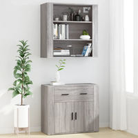 Mobile Pensile Grigio Sonoma 80x33x80 cm in Legno Multistrato cod mxl 27910