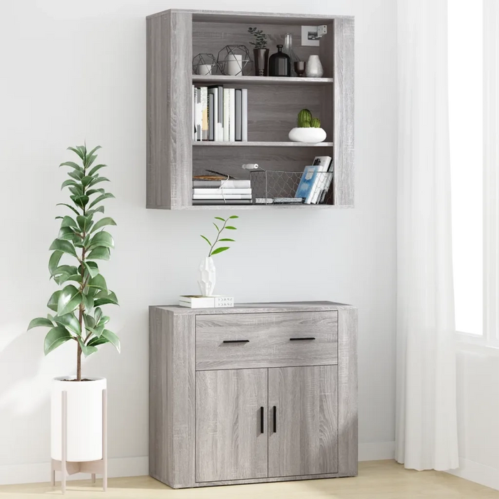 Mobile Pensile Grigio Sonoma 80x33x80 cm in Legno Multistrato cod mxl 27910