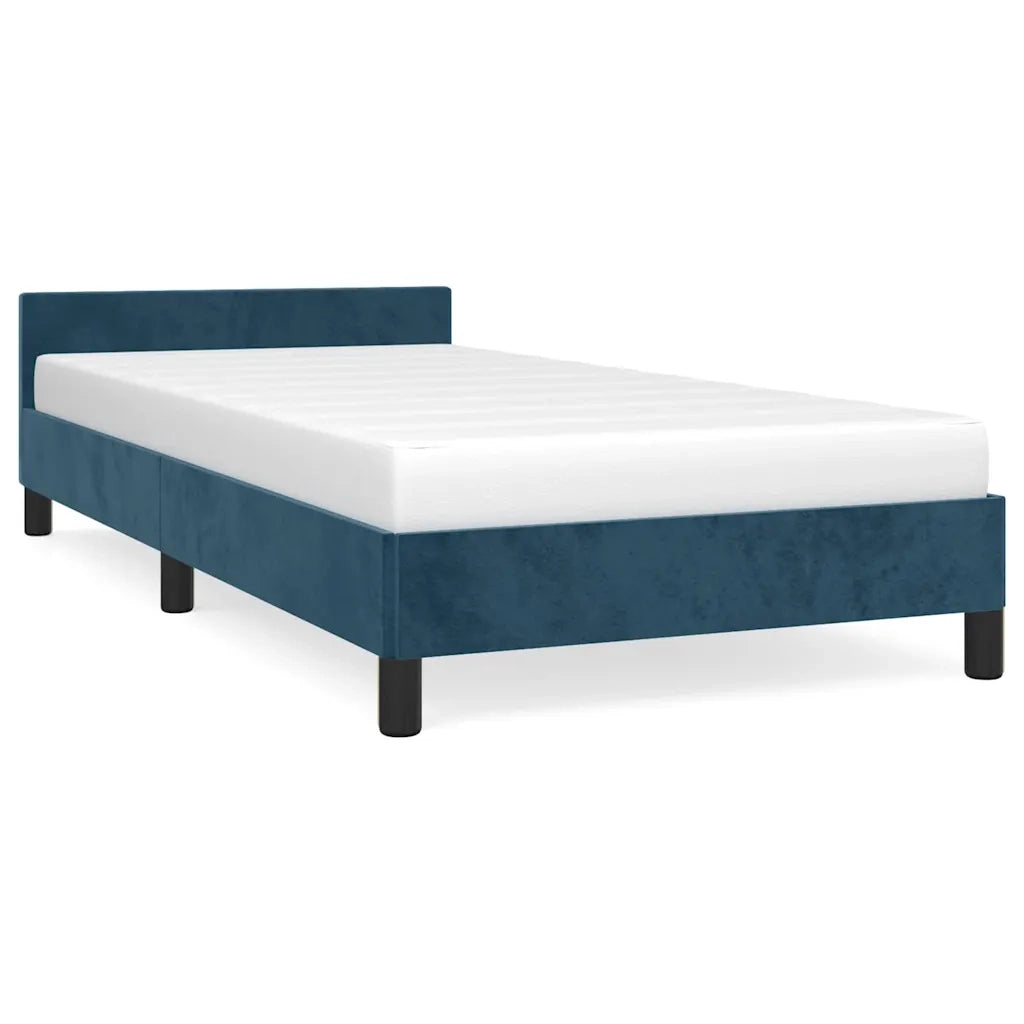 Giroletto senza Materasso Blu Scuro 90x190 cm in Velluto 347547