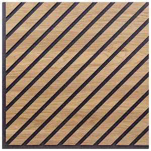 Set 10 Pannelli Decorativi Fonoassorbenti 58x58 cm in MDF Decoro C Obliquo Rovere Aurora