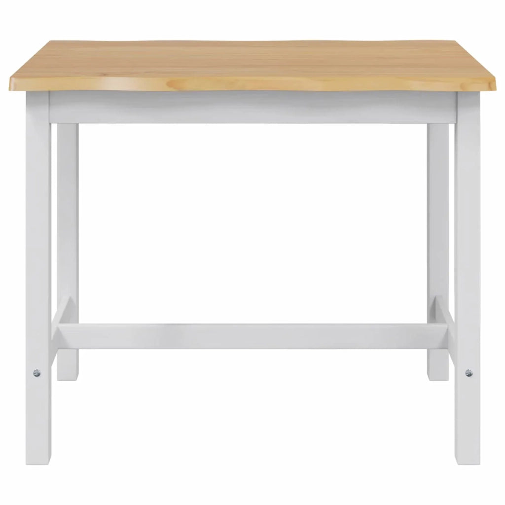 VidaXL Tavolo Alto EKAI Bianco 112 x 70 x 91 cm Legno Massello di Pino 42037014