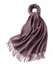 Sala d'inverno comoda e calda, scialle lungo per donna con ciuffi di cotone, morbido come il cashmere, 32*180cm, color grigio scuro.