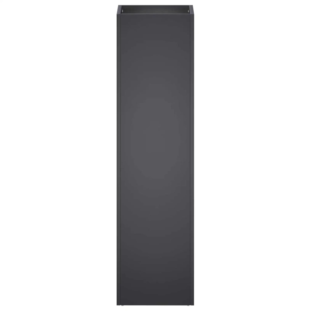 Vaso da giardino Nero 20 x 20 x 75 cm Acciaio laminato a freddo 8005316