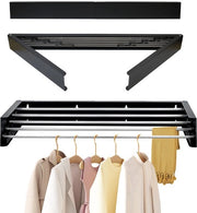 Wandgemonteerde Droogrek 80cm, Uitschuifbare Wanddroger, Opvouwbare Droogrek in RVS, Wandgemonteerde Drooglijn Opvouwbare, Capacità di carico 50 kg, per Interno e Esterno, Balcone