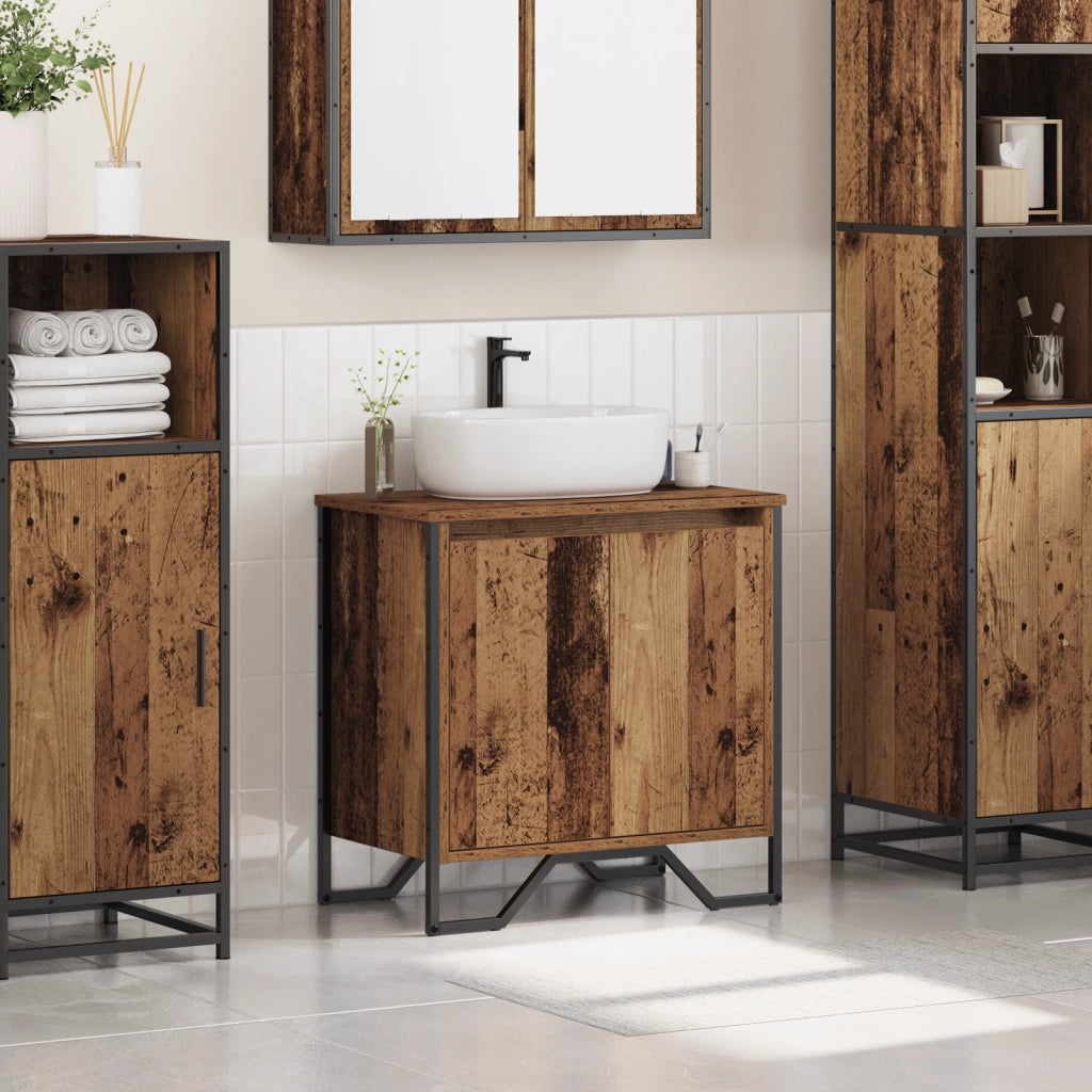 Mobile Lavabo Vecchio Legno 60x35x60 cm Legno ingegnerizzato