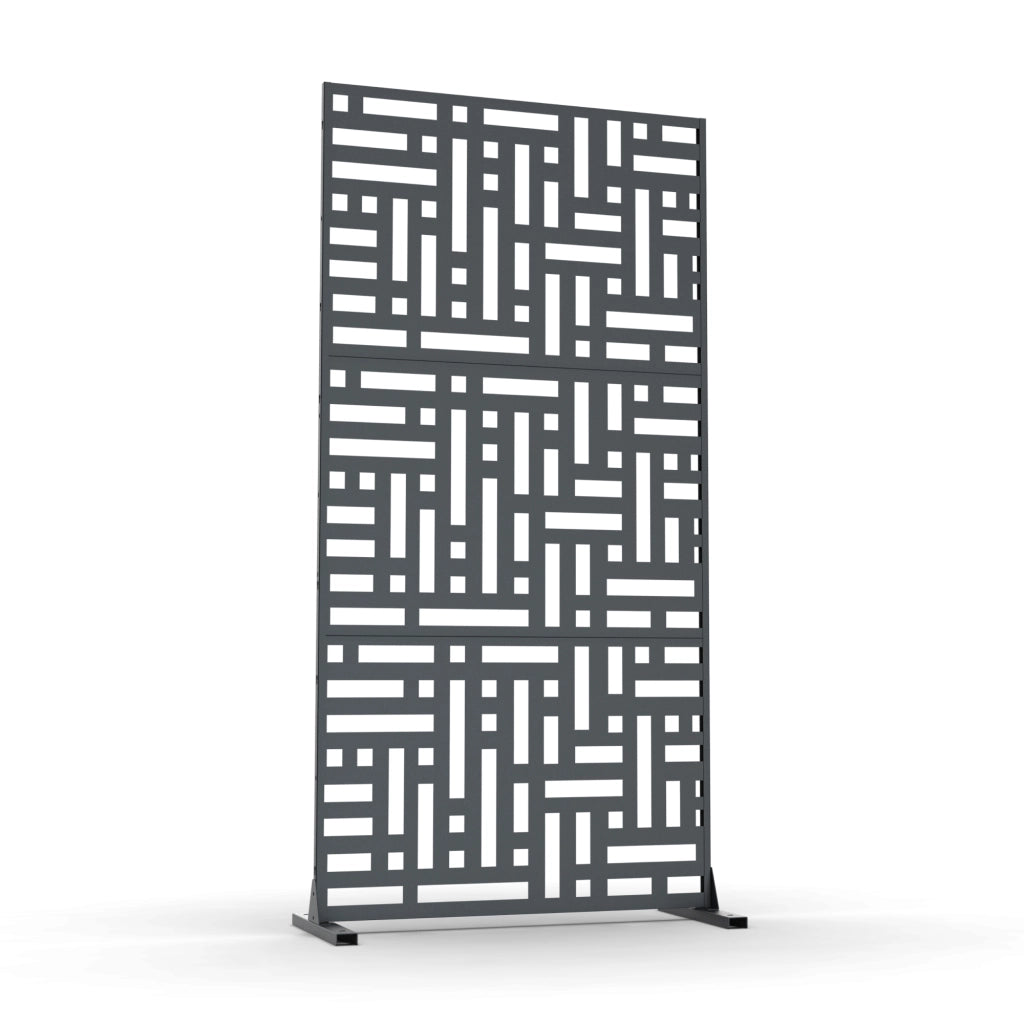 Pannello Divisorio Bernalda Struttura Traforata in Acciaio 180 x 90 cm Grigio Antracite casa.pro