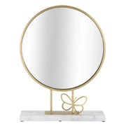 Specchio con Cornice VKH504, Oro, Metallo, 30x9x39,5 cm