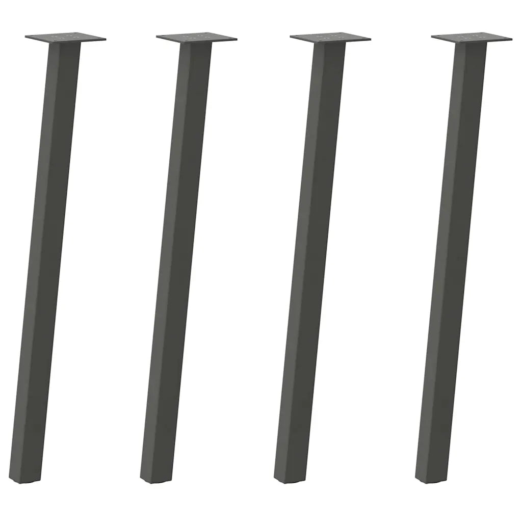 vidaXL Gambe per tavolo consolle 4 pz Antracite 72 cm Acciaio