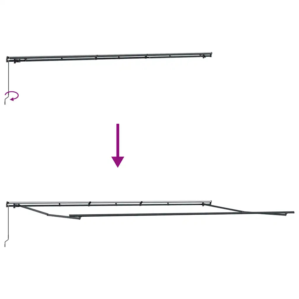 Tenda Retrattile Manuale 600x300 cm Marrone 3310221