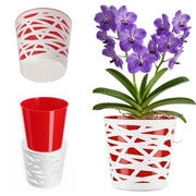 KADAX - Inserto in plastica per vaso di fiori e piante, 17 cm, rosso