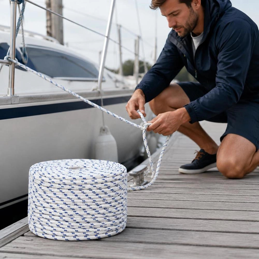 Boat Rope, White, 10 Mm, 100 M, Polypropylene