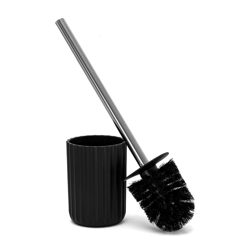 Set accessori bagno da 3 pezzi in gomma termoplastica nera - Gummy
