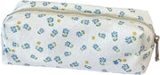 Etui grande, con chiusura a raccordo, etui unisex, la grande tas di cartone può essere utilizzato come portafoglio, tasca per il trucco, tasca per le chiavi (bianco, blu)