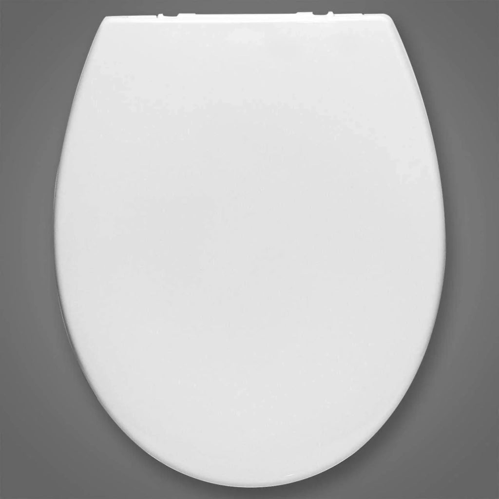 Sedile WC per famiglie con seggiolino per bambini sedile WC in plastica con chiusura automatica bianco 19_0000682