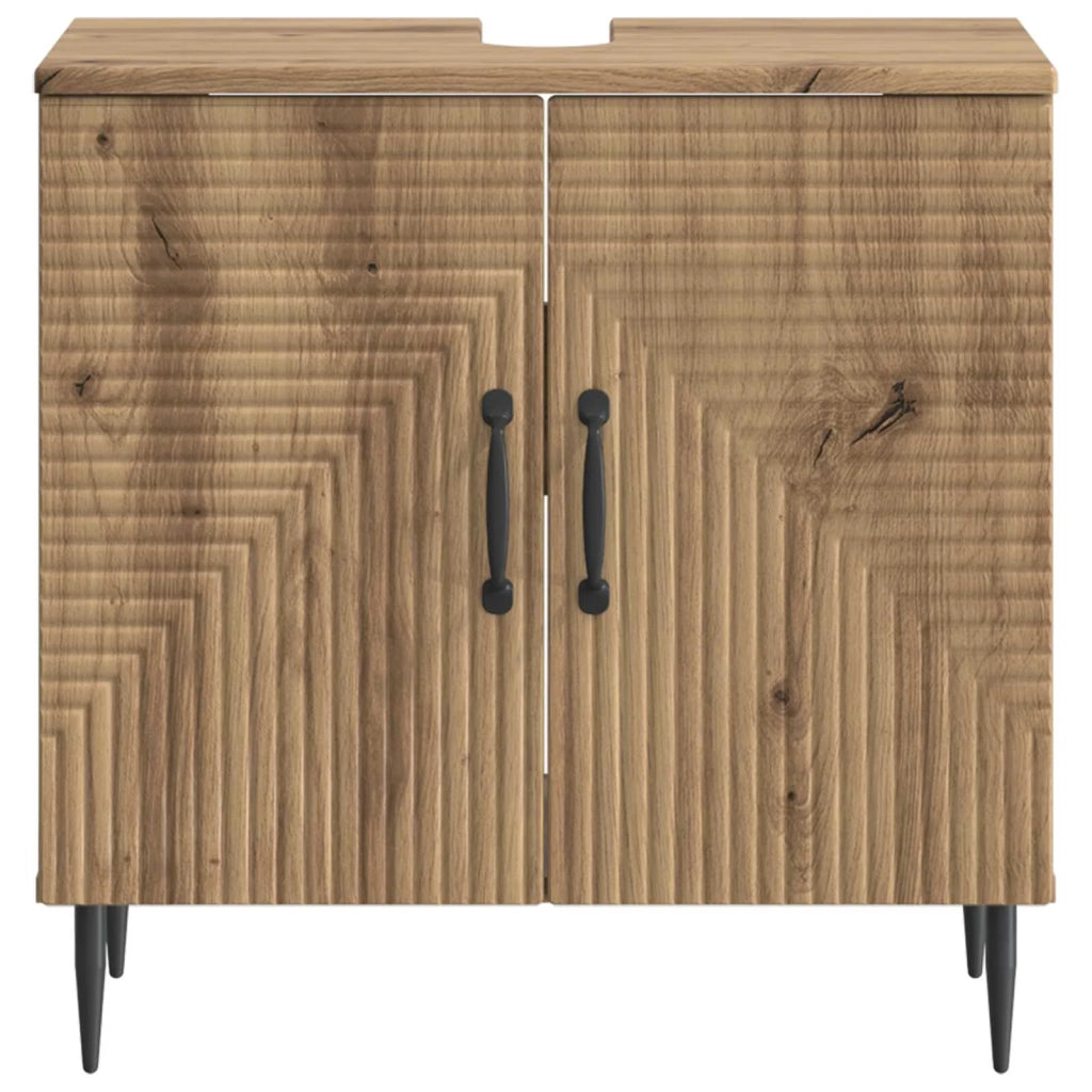 Armadio per Lavabo da Bagno HAARLEM Rovere Artigianale 896794