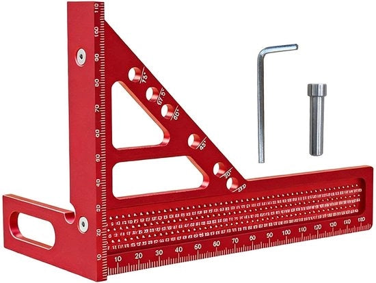 Misuratore di angoli 3D - Multifunzionale - Lega di alluminio - Misurazione di angoli precisa - Strumento per lavorazione del legno - Duraturo e resistente agli urti - Misuratore di angoli