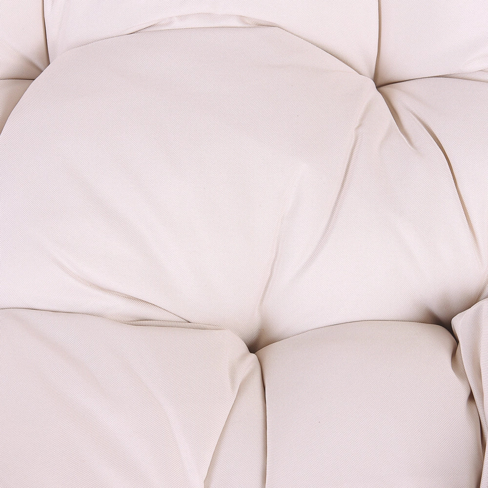 Sedia sospesa poltrona pensile in rattan beige PE altalena a forma di uovo in vimini rustico Boho