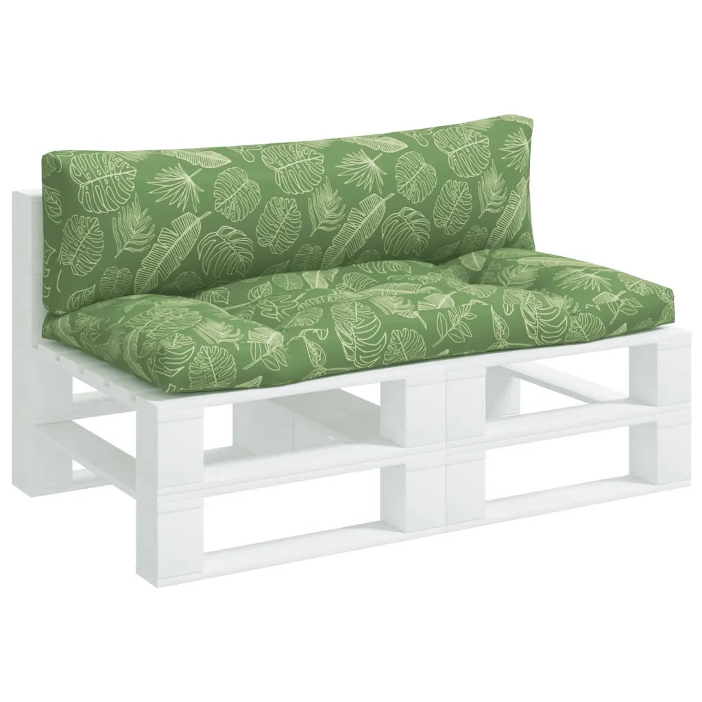 Cuscini per Pallet 2 pz Motivo a Foglie in Tessuto Oxford 360941