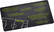 Tavolo per Colazione Infinito con Informazioni sul Calcio, 23,5 x 14 x 1 cm, Melamina, Nero