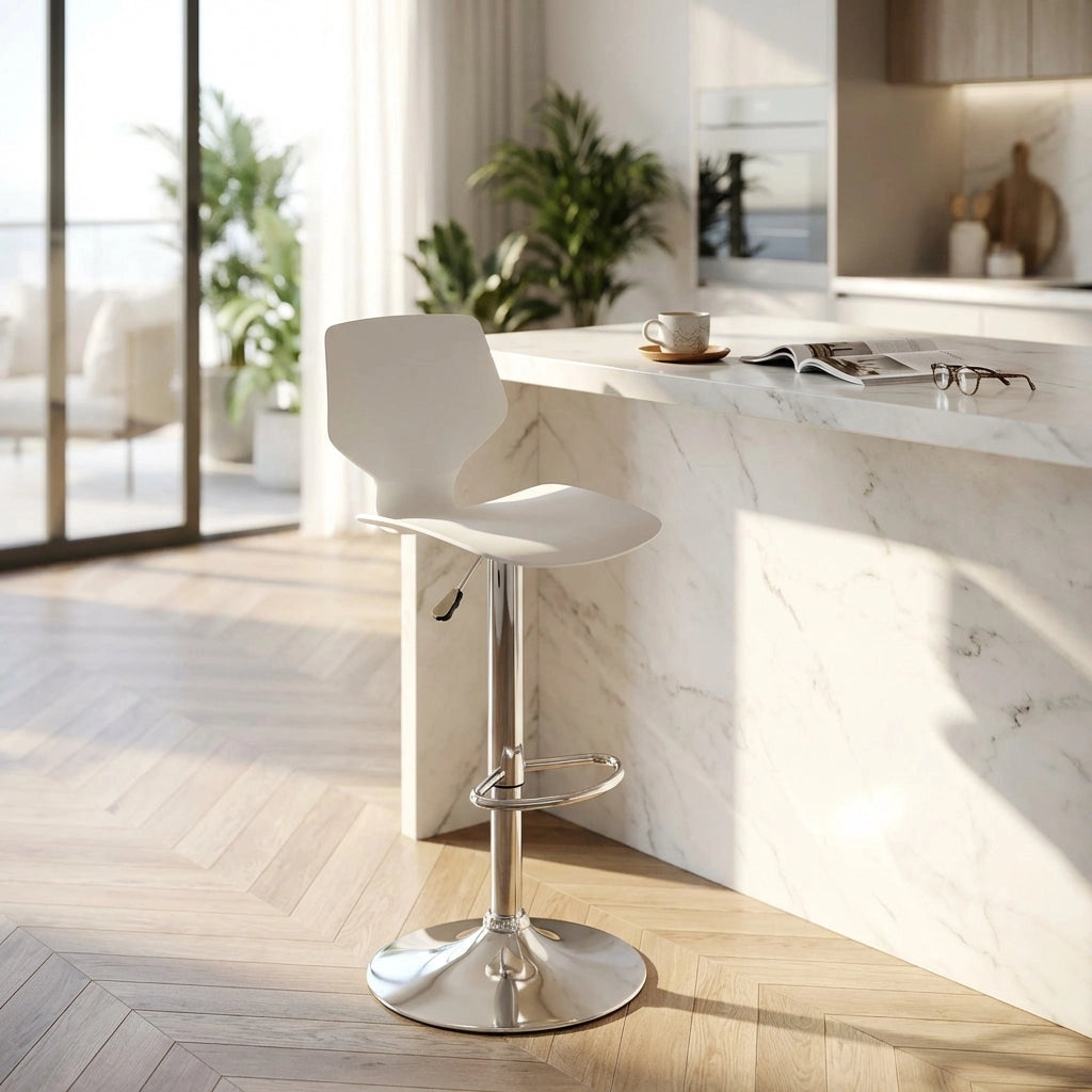 Sgabello Moderno per Sala da Pranzo in Plastica Metallo cm 40x45x78 - FORREST