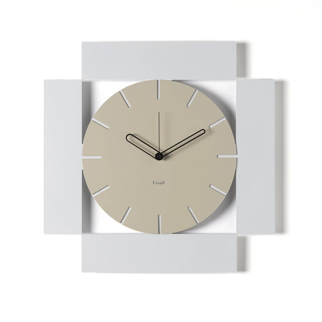 Orologio da parete minimal Radical Fango,avorio