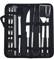 Set di barbecue 14 pezzi in acciaio inossidabile Set di barbecue 18 pezzi per cucina all'aperto Attrezzatura da barbecue
