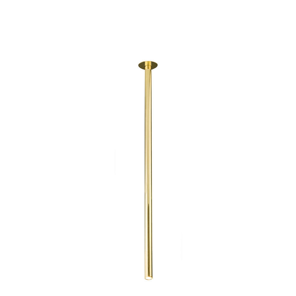 Faretto incasso ottone lucido tubo 110cm G9 2,5W ALHA Dohar