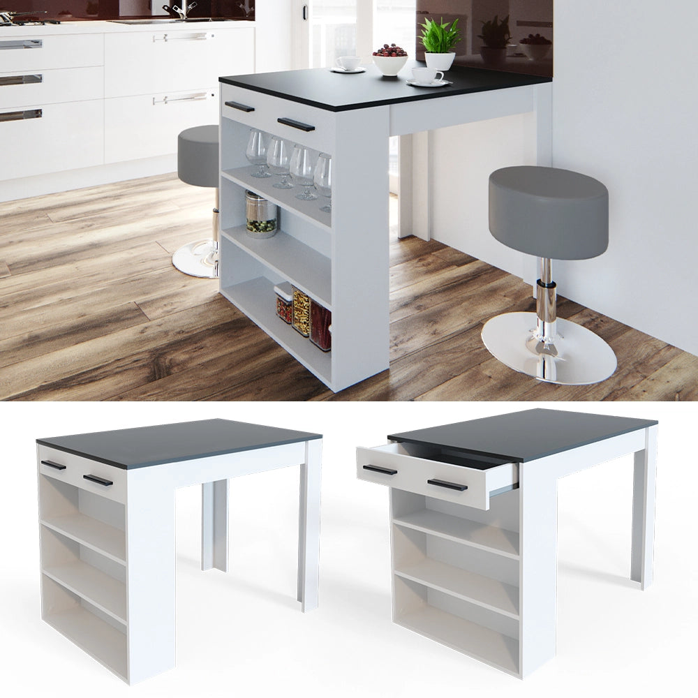 Vicco Tavolo da pranzo Antracite/bianco 67 x 100 cm