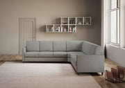 Divano karay 3 posti  (tre sedute da 60cm) + angolo + divano 3 posti (tre sedute da 60cm) misure esterne l.281x281 | grigio - Mobili 2G