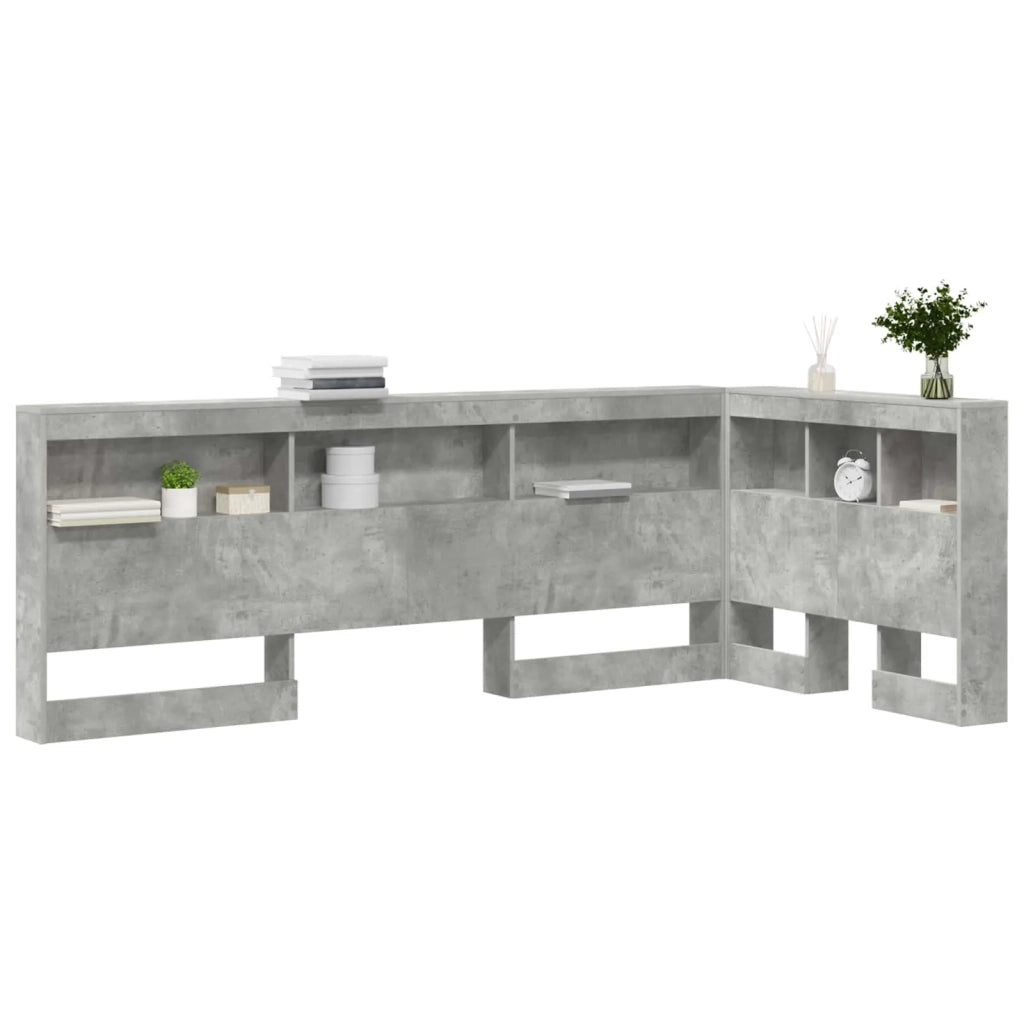 Testata contenitore Grigio cemento 100 cm Legno multistrato 3335464