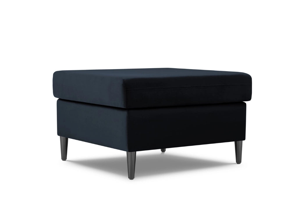 Cosmopolitan Design - Pouf "Kyoto" in velluto blu scuro 