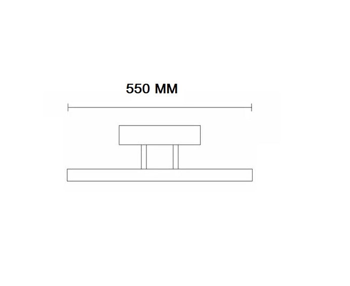 Applique led per specchio bagno 14w con copertura opacizzata luce naturale 4000k