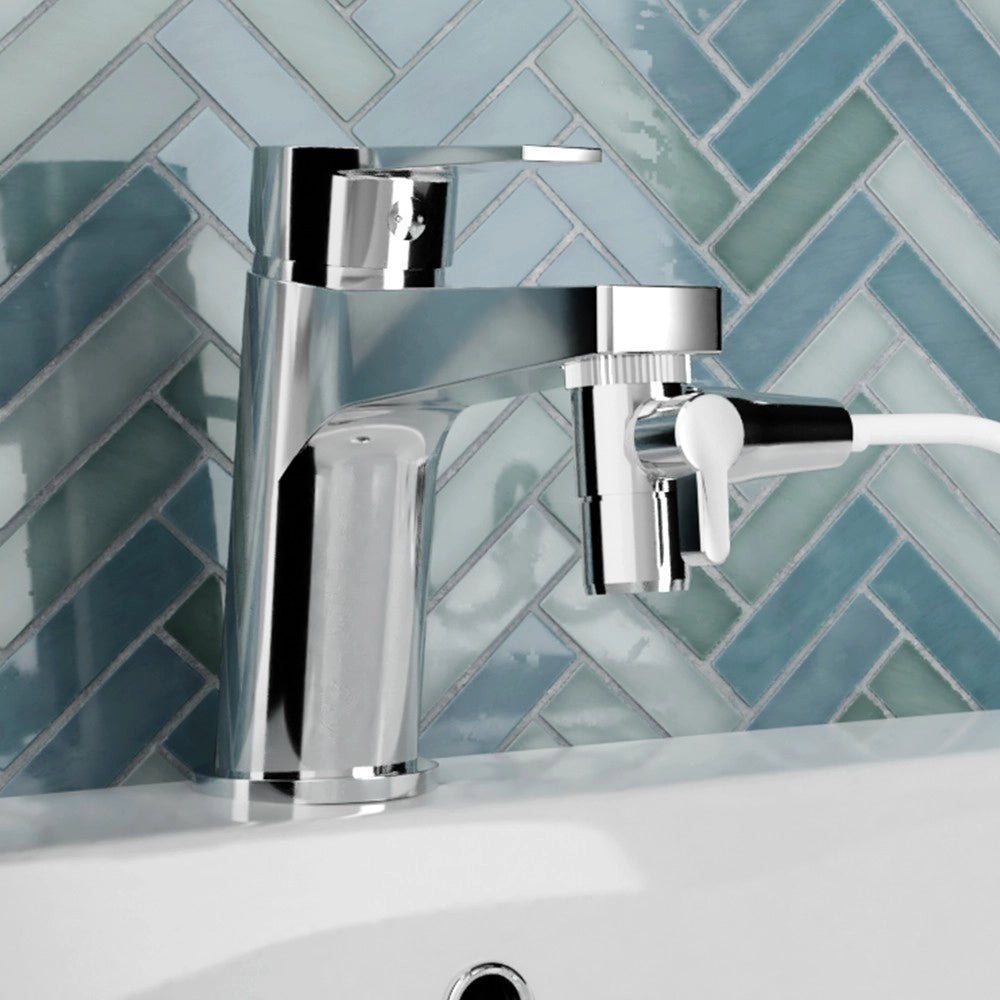 Doccetta cromata per lavabo o bidet con deviatore e aeratore - serie Sally