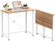 Banco da tavolo portatile con ruote, scrivania portatile da 80×45 cm con spazio di stoccaggio