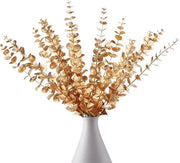 Decorazioni per Tavola e Feste di Matrimonio con Steli di Eucalipto in Oro - 10 Steli - Decorazione per Feste di Matrimonio
