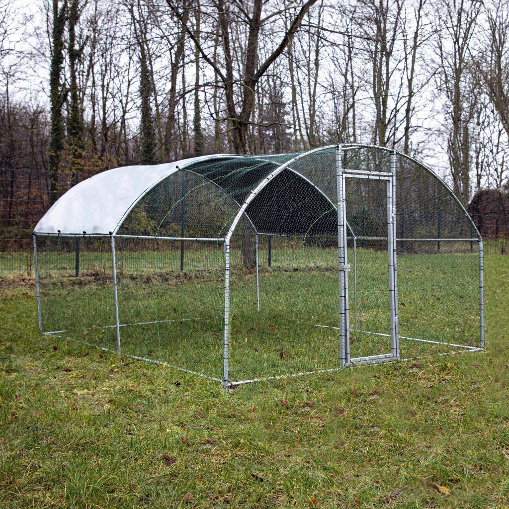 Fudajo Recinto animali XXL 4x2,95x2m con tettoia impermeabile, porta e spazio per movimento libero
