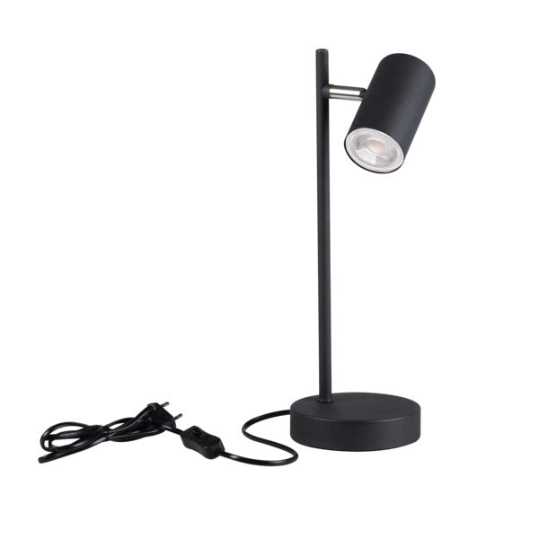 Lampada da tavolo nera regolabile EVALO TL GU10 10W Kanlux