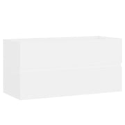 Mobiletto lavabo da bagno dal design elegante 90 x 38,5 x 45 cm in legno composito bianco 02_0047818
