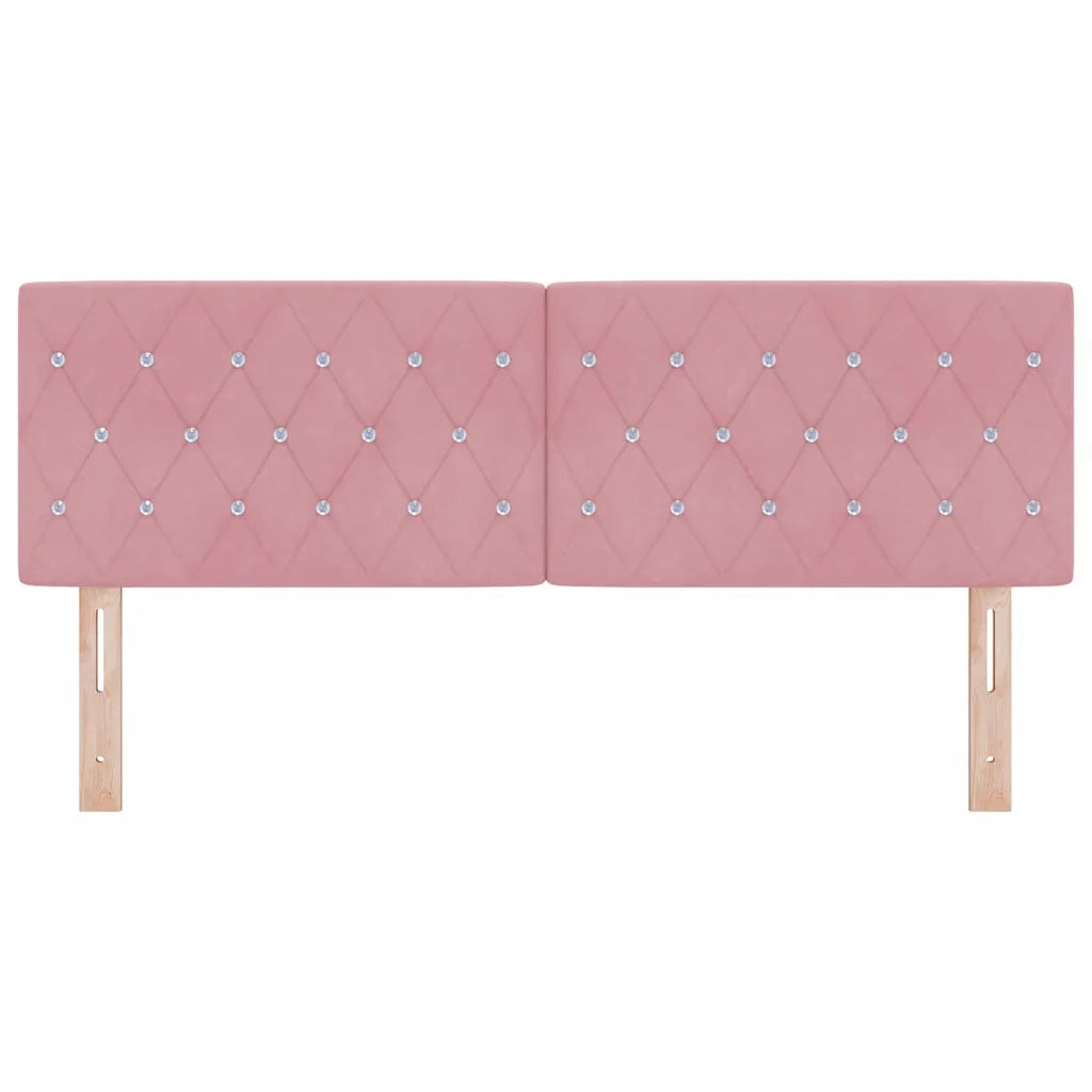 Testiera LED con strisce LED con testiera Rosa 144 cm Velluto 3338064