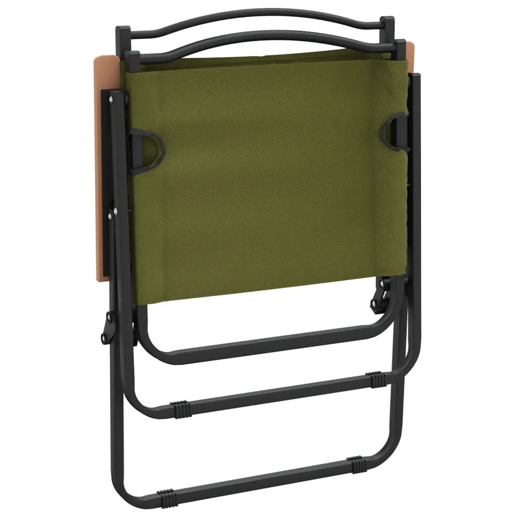 Sedie da Campeggio 2 pz | Sedie da Esterno Verdi 54x55x78 cm Tessuto Oxford