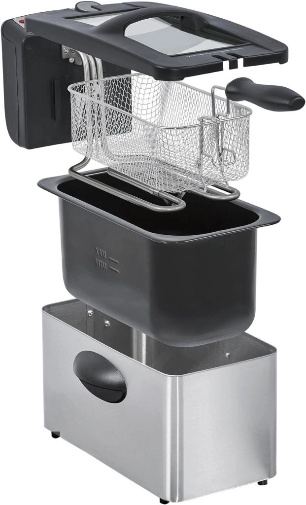 Steba DF 180 Friggitrice in Acciaio Inox 3 L con Finestra XXL 2000 W colore Acciaio Inox