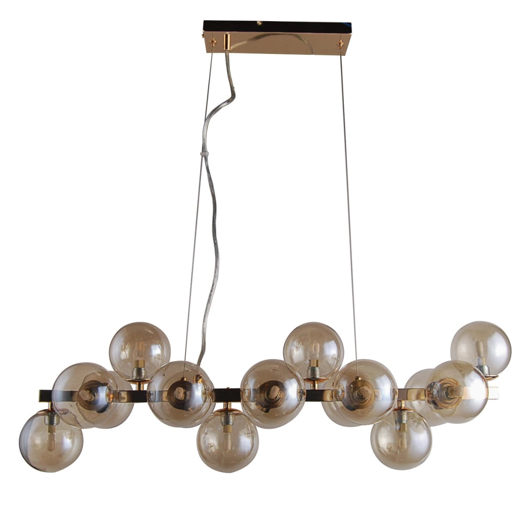 Italux Marbelio lampadario moderno oro/cognac 16 luci G9