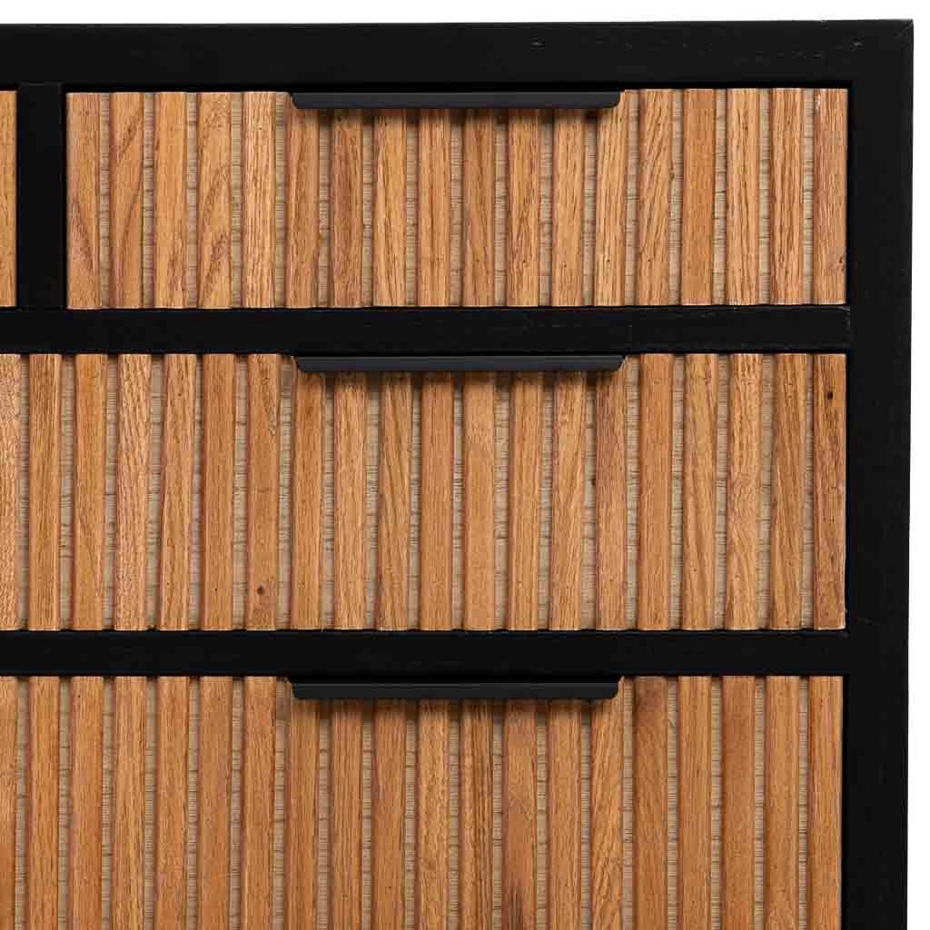 Cassettiera 4 cassetti legno e metallo 80x39,5x81h cm