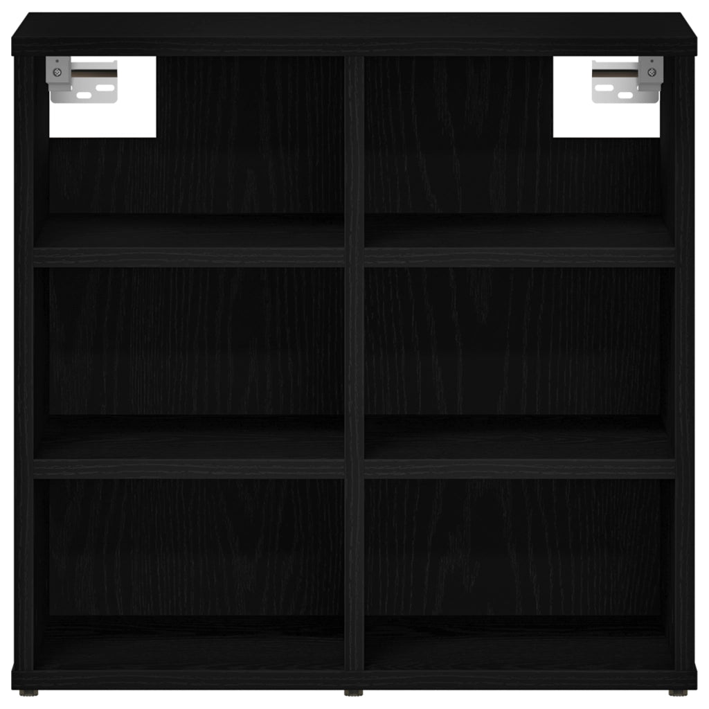 Armadio per scarpe Rovere nero 52,5x30x50 cm